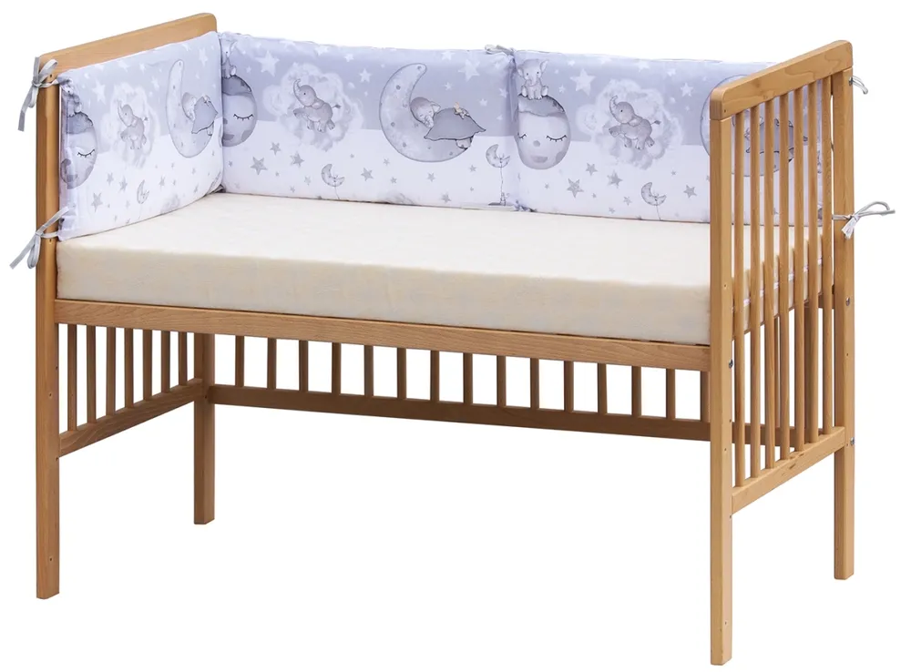 Mantinel do postýlky 4dílný - Scarlett Lucy - 180 x 30 cm - šedý