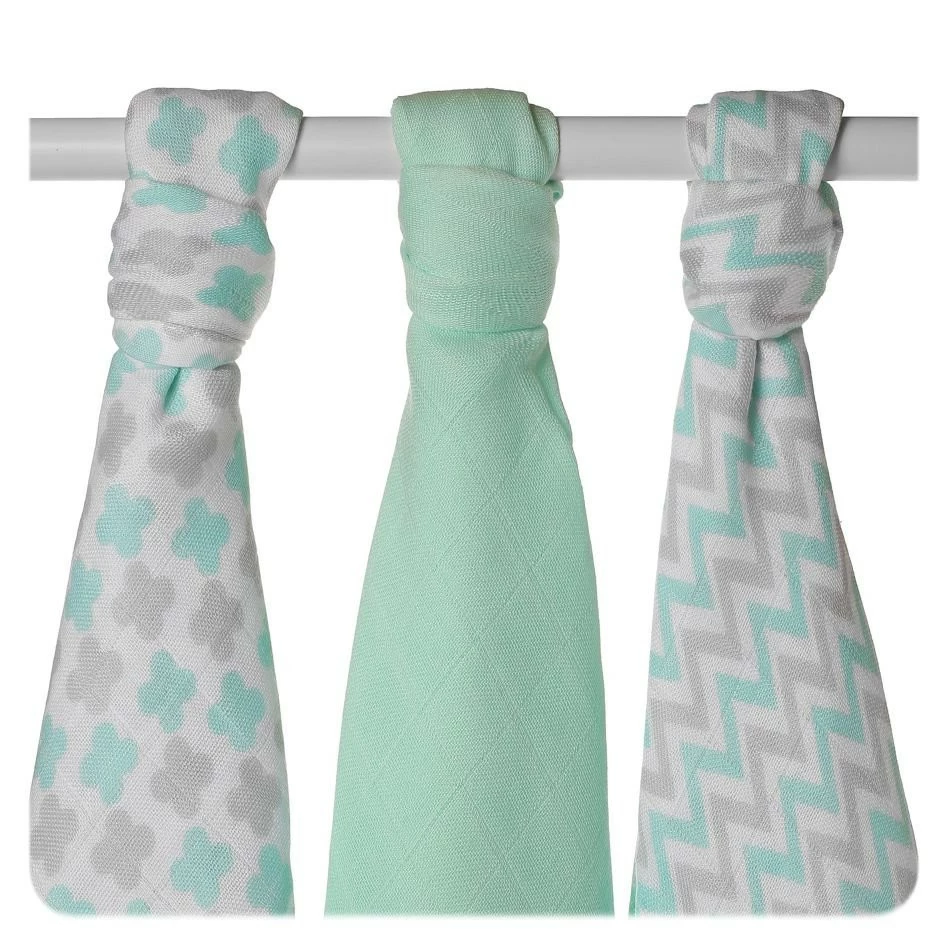 Bambusové pleny XKKO BMB 70x70 - Scandinavian Baby Mint MIX 3k