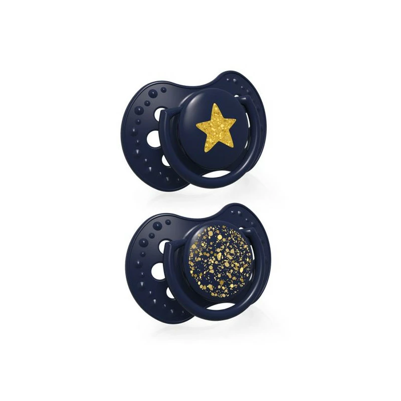 LOVI Dudlík silikonový dynamický Stardust 3-6m 2ks Blue