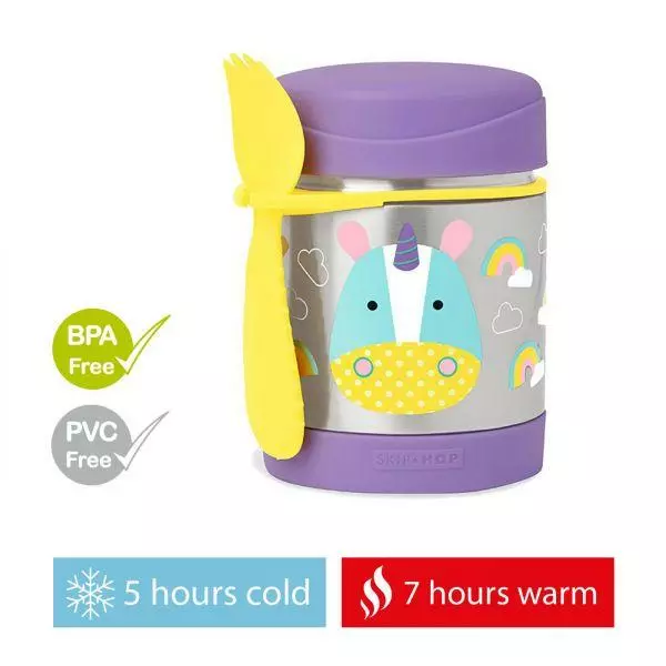 SKIP HOP Zoo Termoska na jídlo se lžičko/vidličkou Jednorožec 325 ml, 12 m+