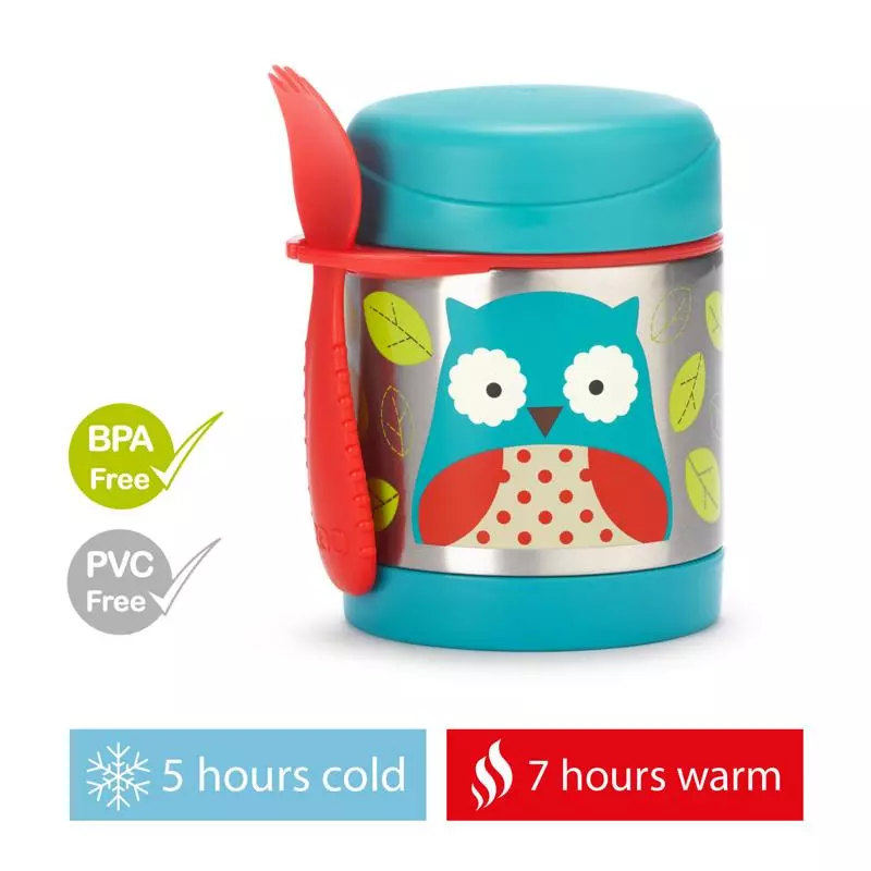 SKIP HOP Zoo Termoska na jídlo se lžičko/vidličkou Sovička 325 ml, 12 m+