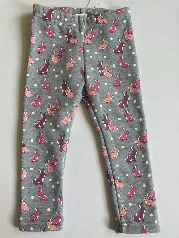 Dívčí zateplené legíny Topo in Fashion šedé králíčci