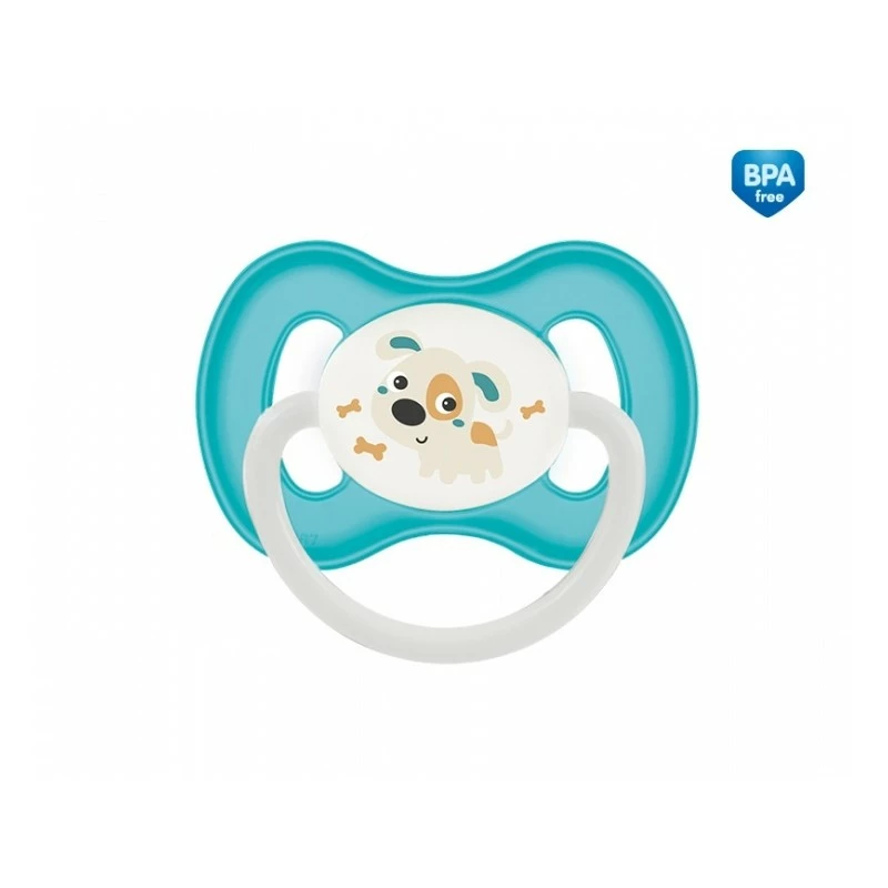 Canpol babies Dudlík 0-6m kaučukový třešinka BUNNY & COMPANY pejsek tyrkysový