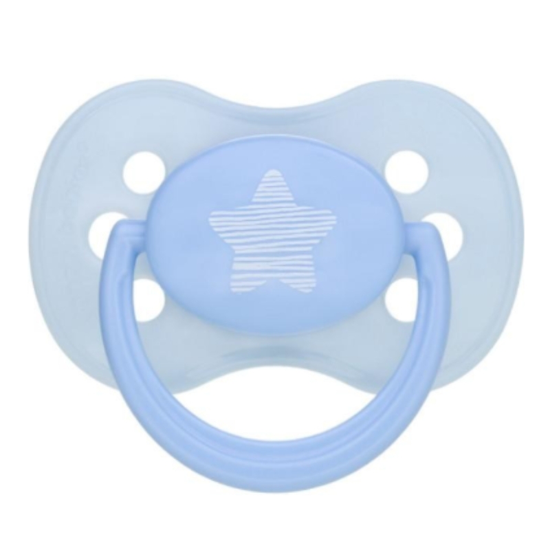 Canpol babies Dudlík 0-6m kaučukový třešinka PASTELS modrý