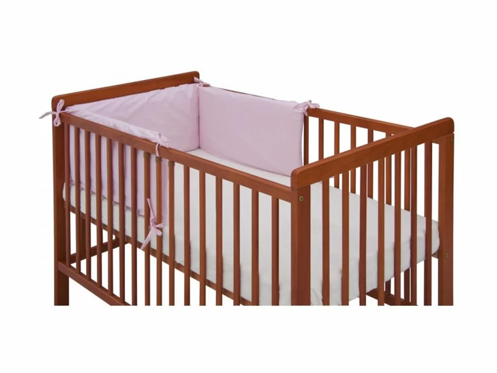 Mantinel do postýlky 4dílný Scarlett Hugo 180x30cm růžový