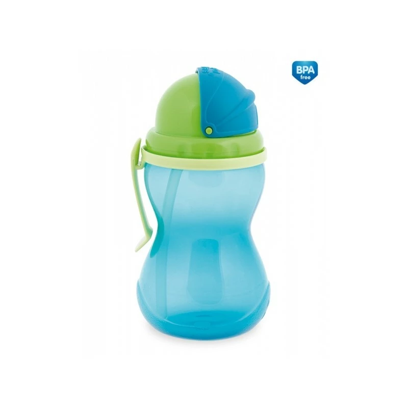 Canpol babies Sportovní lahev s brčkem 370ml modrá