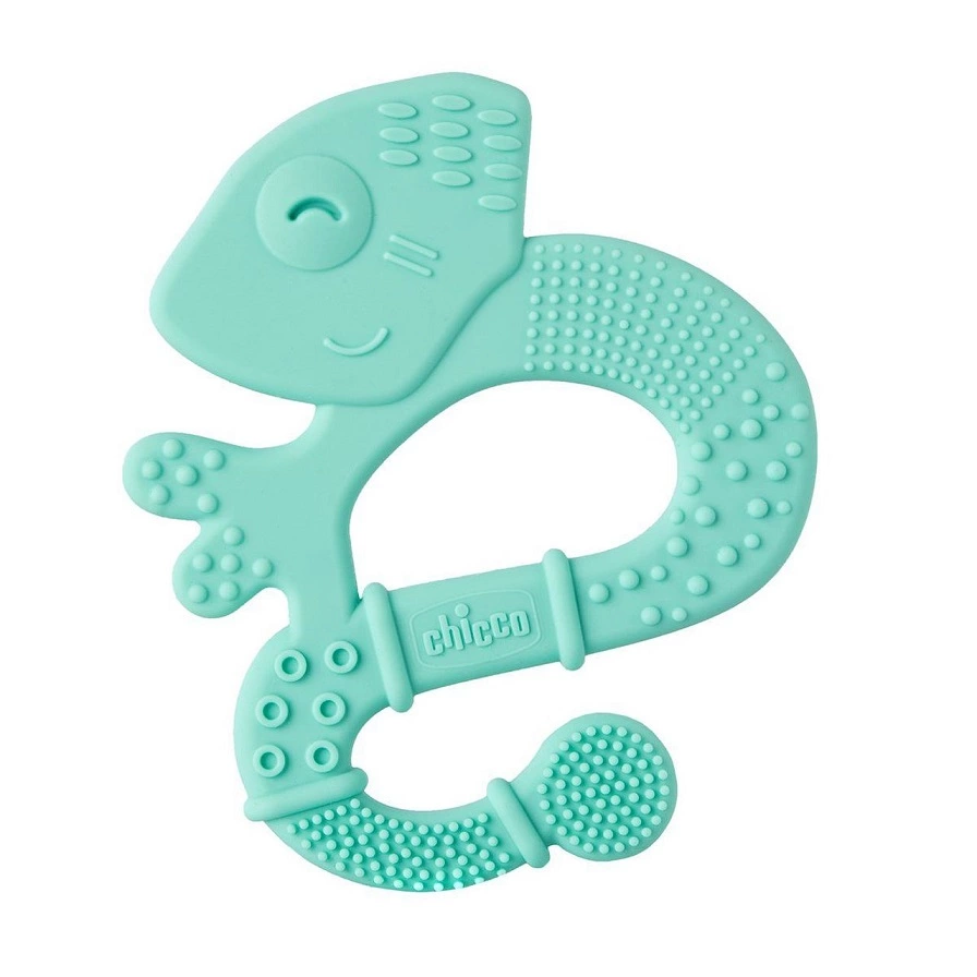 CHICCO Kousátko silikonové Super Soft Chameleon modrý