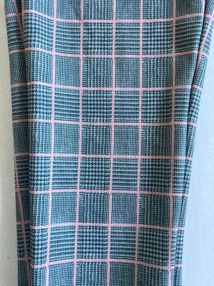 Dívčí zateplené legíny Topo in Fashion káro růžové