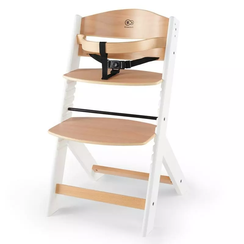 KINDERKRAFT Židlička jídelní Enock White Wooden Premium