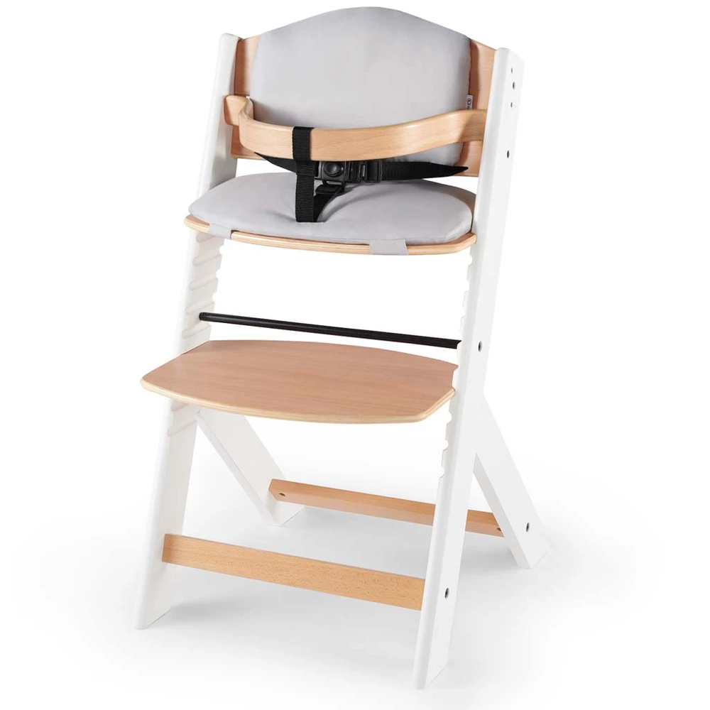 KINDERKRAFT SELECT Židlička jídelní Enock s polstrováním White Wooden Premium