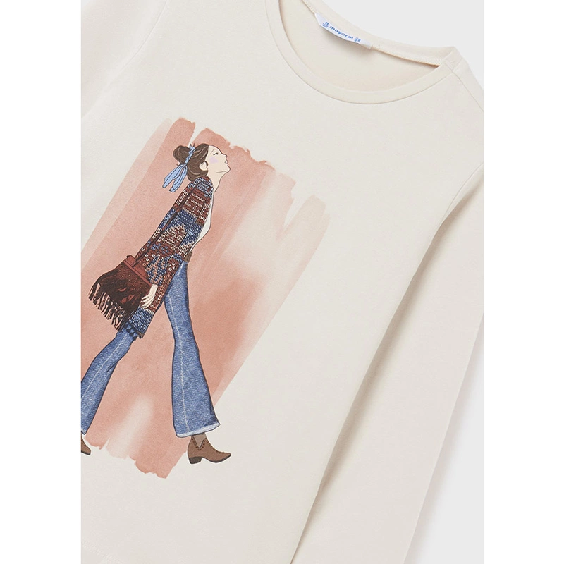 Dívčí triko dlouhý rukáv Mayoral  7025-83 velikost 140