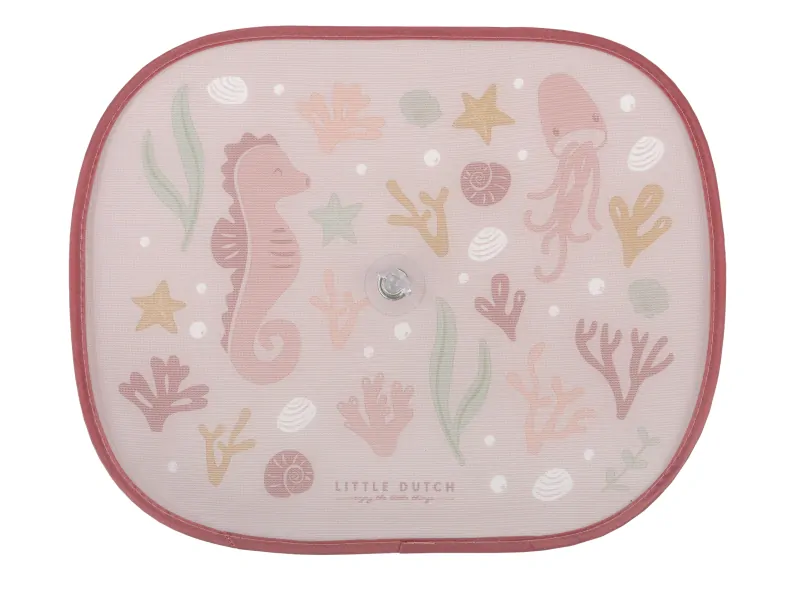 Little Dutch Sluneční clona do auta 2ks Ocean Dreams Pink