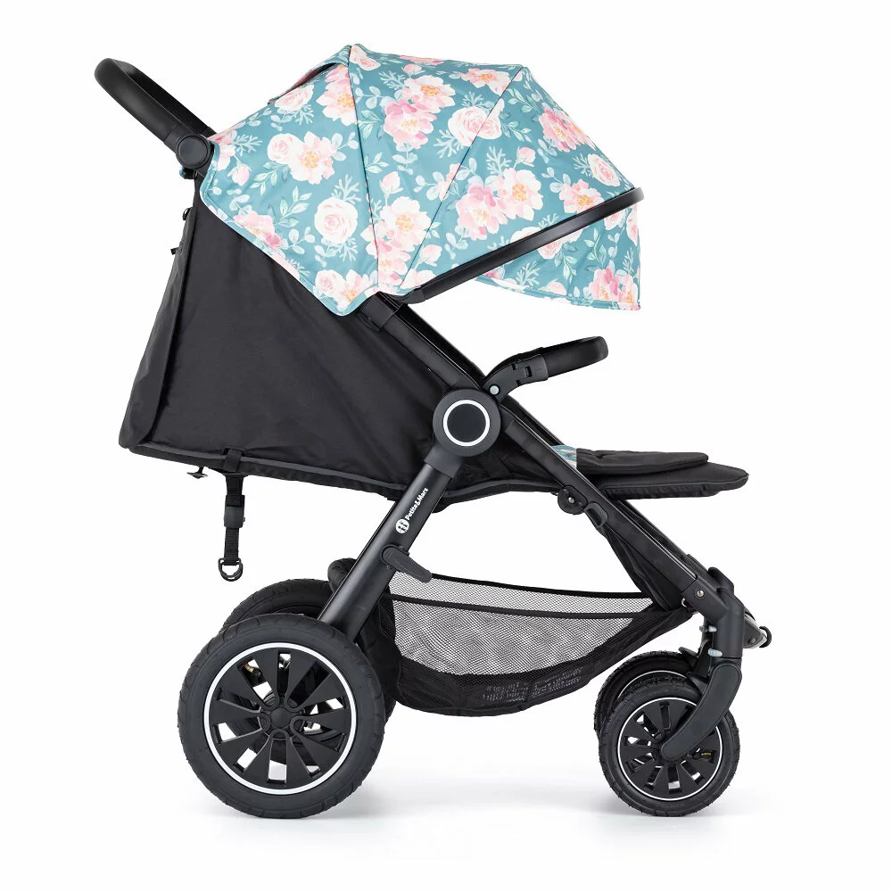 PETITE&MARS Kočárek Street+ Air Black + Stříška Limited 100 Roses