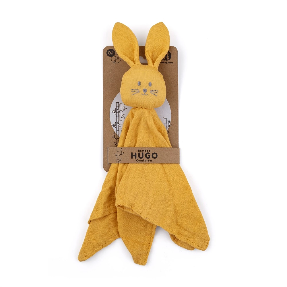 PETITE&MARS Mazlíček bambusový mušelínový Hugo Intense Ochre 0m+