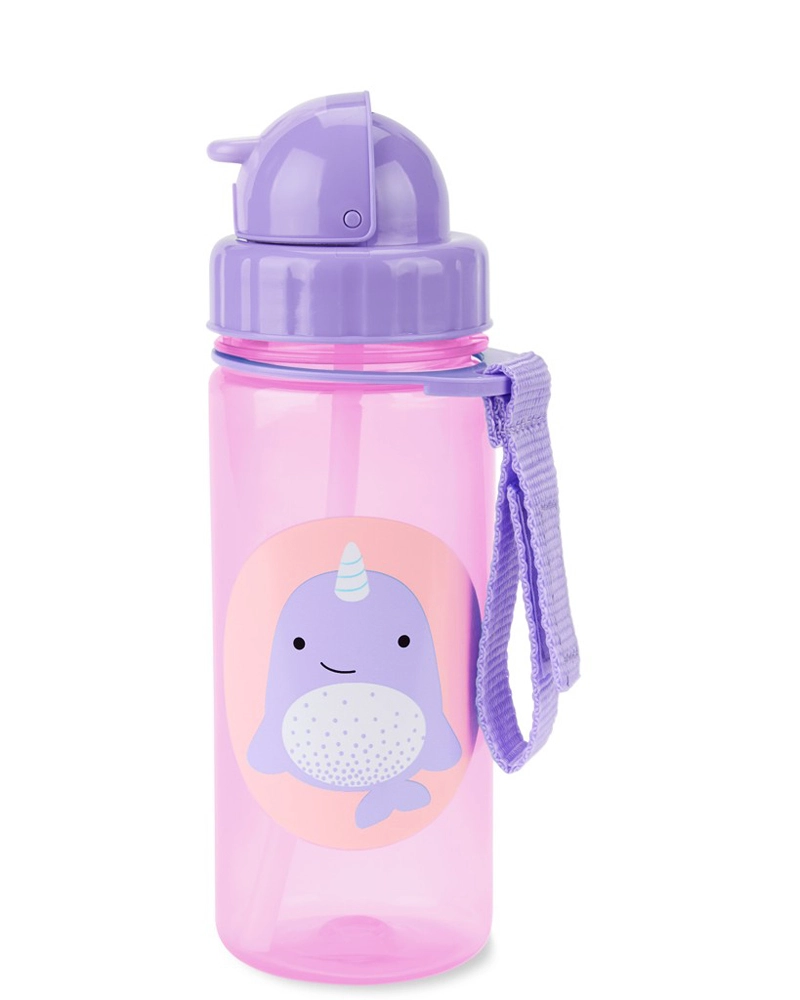 SKIP HOP Zoo Hrnek s brčkem PP bez PVC a BPA Narval 12 m+