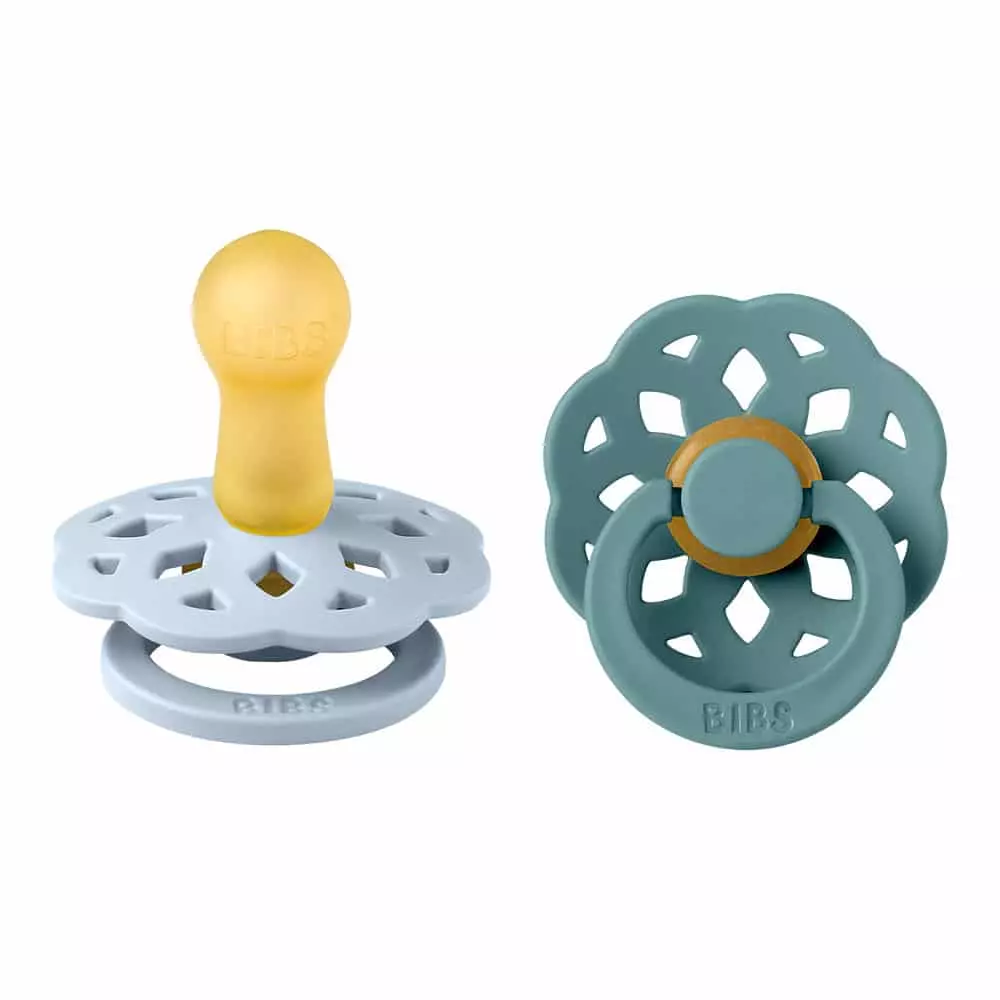 BIBS Boheme dudlíky z přírodního kaučuku 2ks  velikost 1 (0-6měs) Baby Blue/Island Sea