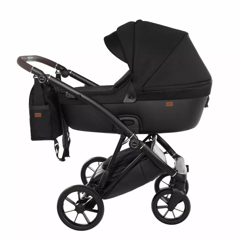 Kombinovaný kočárek Jasmine Daisy Soft 2v1 08 Dark Black