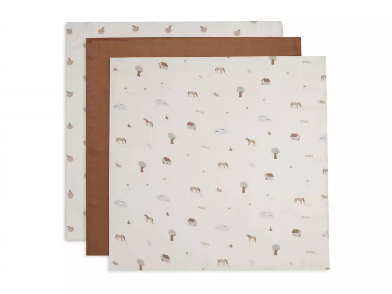 Jollein Pleny 3ks 70x70 cm Farm