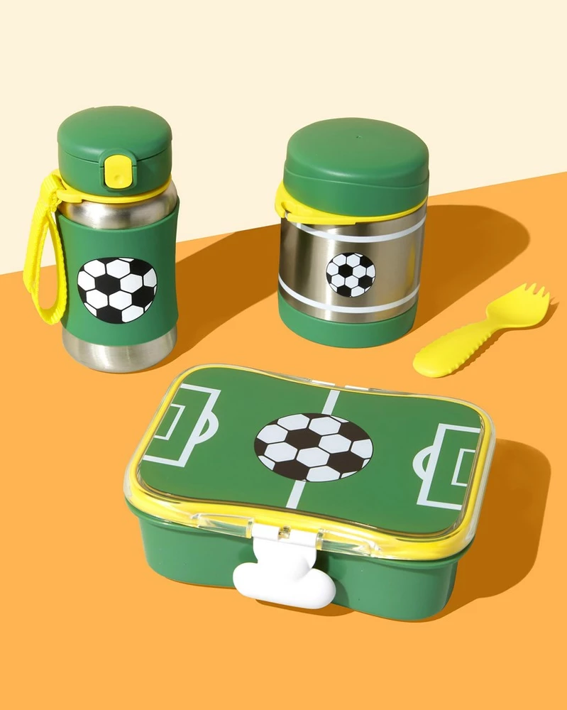 SKIP HOP Spark Style Termoska na jídlo se lžičkou/vidličkou Fotbal 325 ml, 3r+