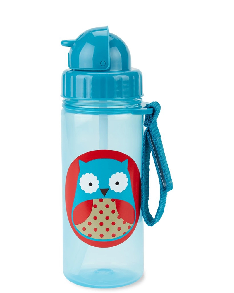 SKIP HOP Zoo Hrnek s brčkem PP bez PVC a BPA Sovička 12m+