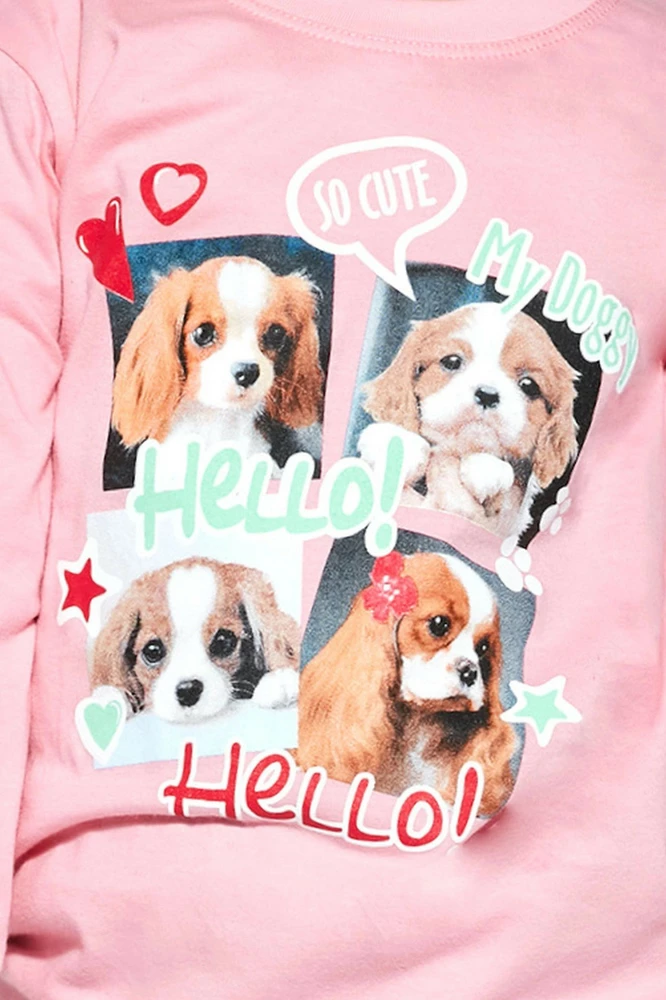 Dívčí pyžamo Cornette Kids My Doggy 594/167 velikost 86/92