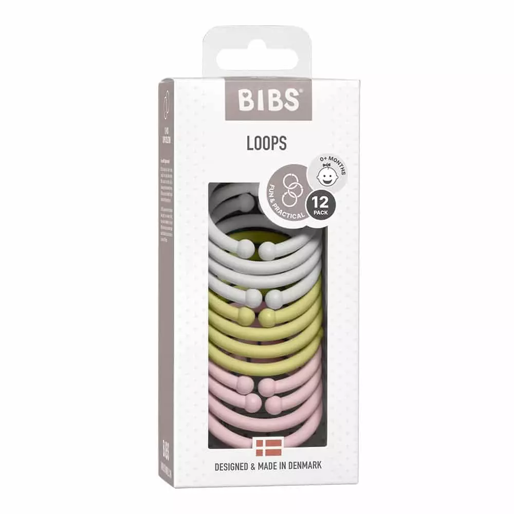 BIBS kroužky Loops 12ks Haze/Meadow/Blossom