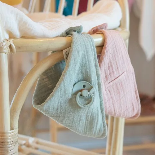 BIBS Bandana mušelínový slintáček z BIO bavlny – Mauve