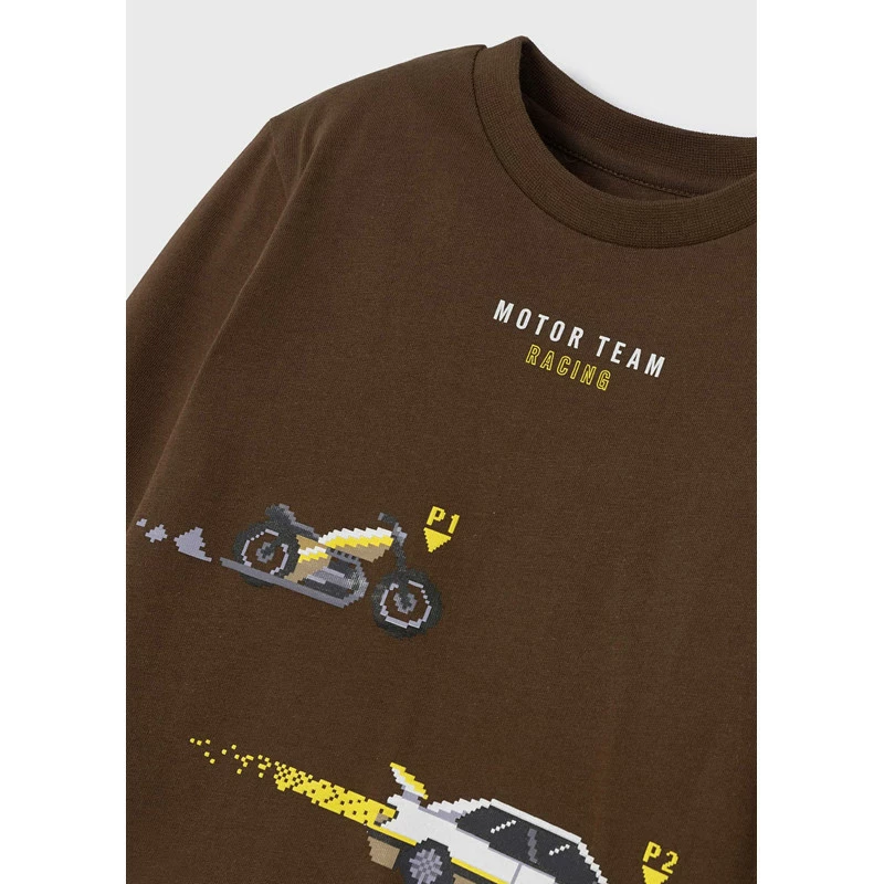 Chlapecké triko motor team s dlouhým rukávem Mayoral 4008-34 velikost 134