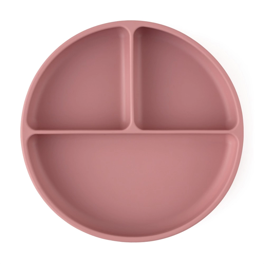 PETITE&MARS Talířek silikonový dělící kulatý Take&Match Dusty Rose 6m+