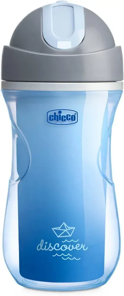 CHICCO Hrneček Sport termo s brčkem 266 ml modrý 14m+