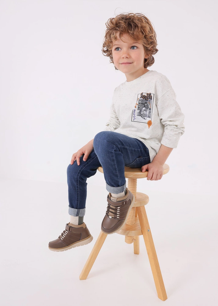 Chlapecké triko světlý melir Mayoral 4035-29 velikost 116