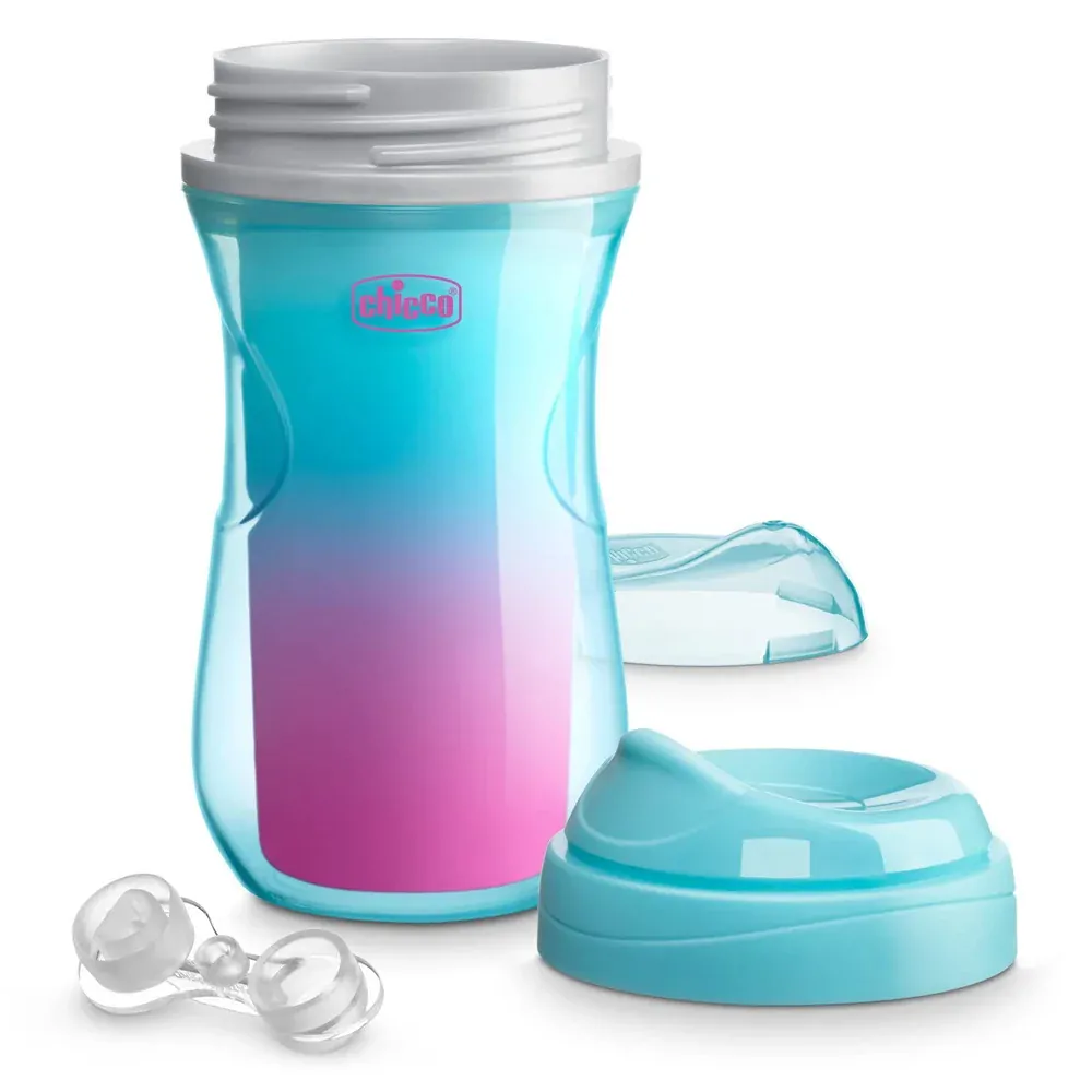 CHICCO Hrneček Active termo s tvrdým náustkem 266 ml, tyrkysový 14m+