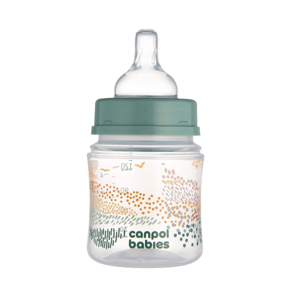 Canpol babies Antikoliková lahev EasyStart MOUNTAINS 120ml zelená