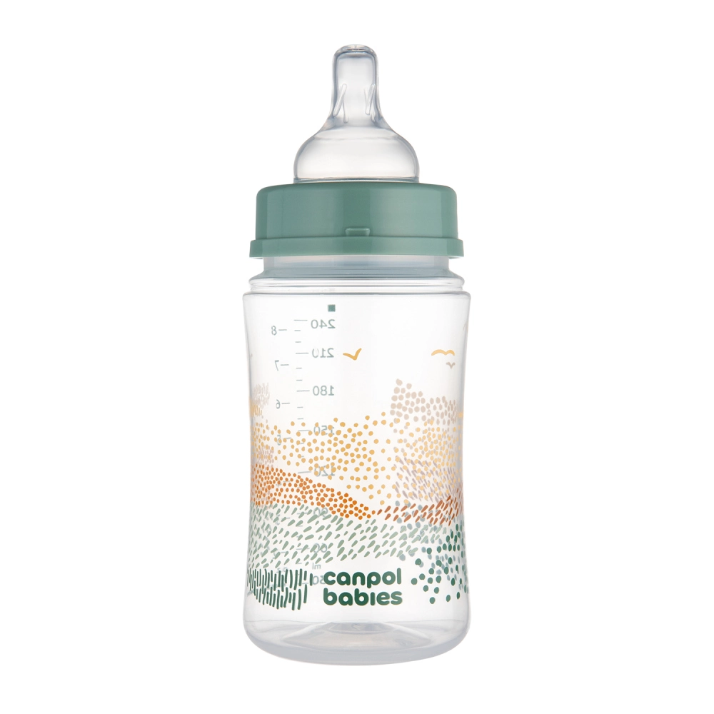 Canpol babies Antikoliková lahev EasyStart MOUNTAINS 240ml zelená