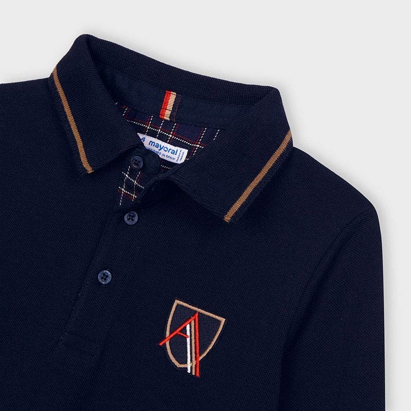 Chlapecké triko polo dlouhý rukáv Mayoral 4134-28 velikost 128