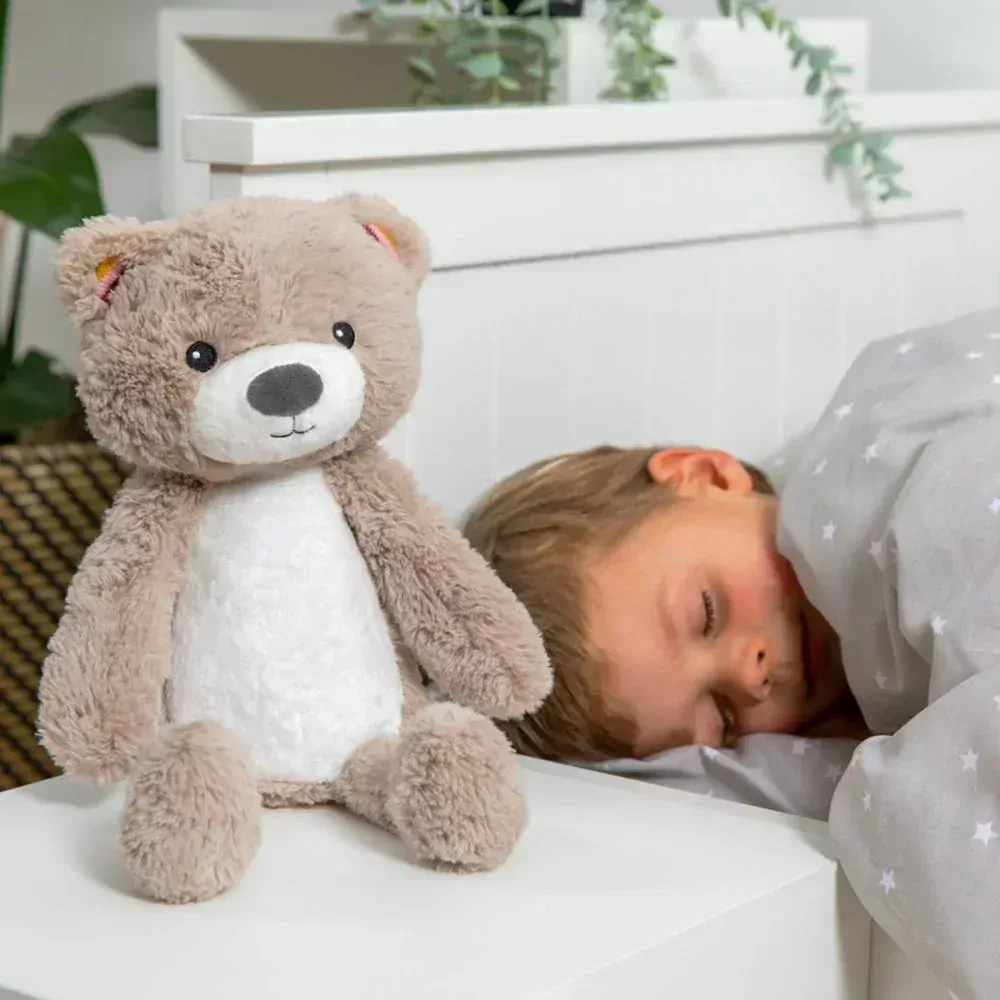 Zazu Medvídek BRODY hnědošedý - sleeptrainer s melodiemi a nočním světlem