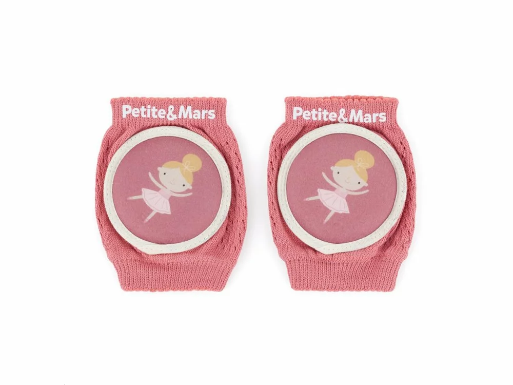 PETITE&MARS Chrániče kolen elastické na lezení Follow Dusty Rose