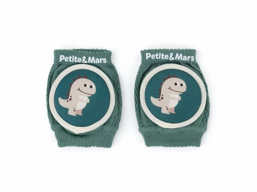 PETITE&MARS Chrániče kolen elastické na lezení Follow Misty Green