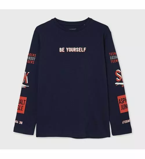 Chlapecké triko dlouhý rukáv Mayoral 7018 -38 modré velikost 172