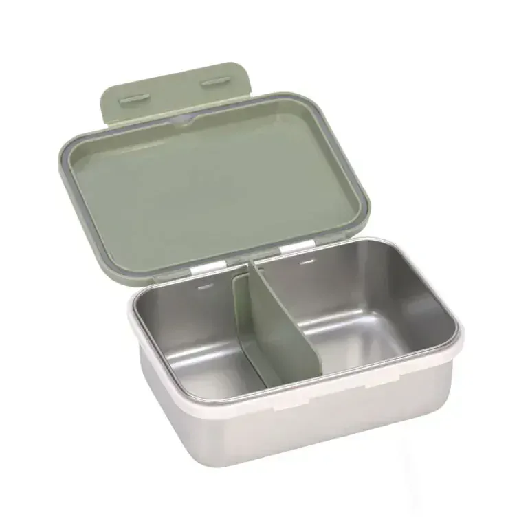 Krabička na svačinu Lässig Lunchbox Stainless steel Happy Prints light olive 