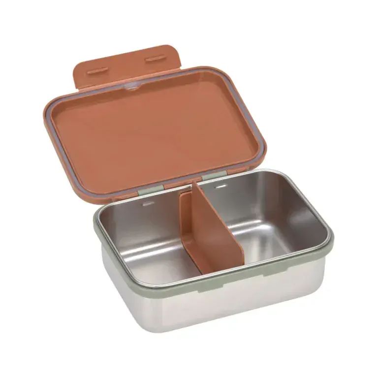 Krabička na svačinu Lässig Lunchbox Stainless steel Happy Prints caramel