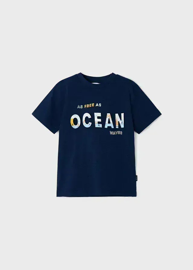 Chlapecké triko krátký rukáv Mayoral 3019 modré Ocean velikost 134