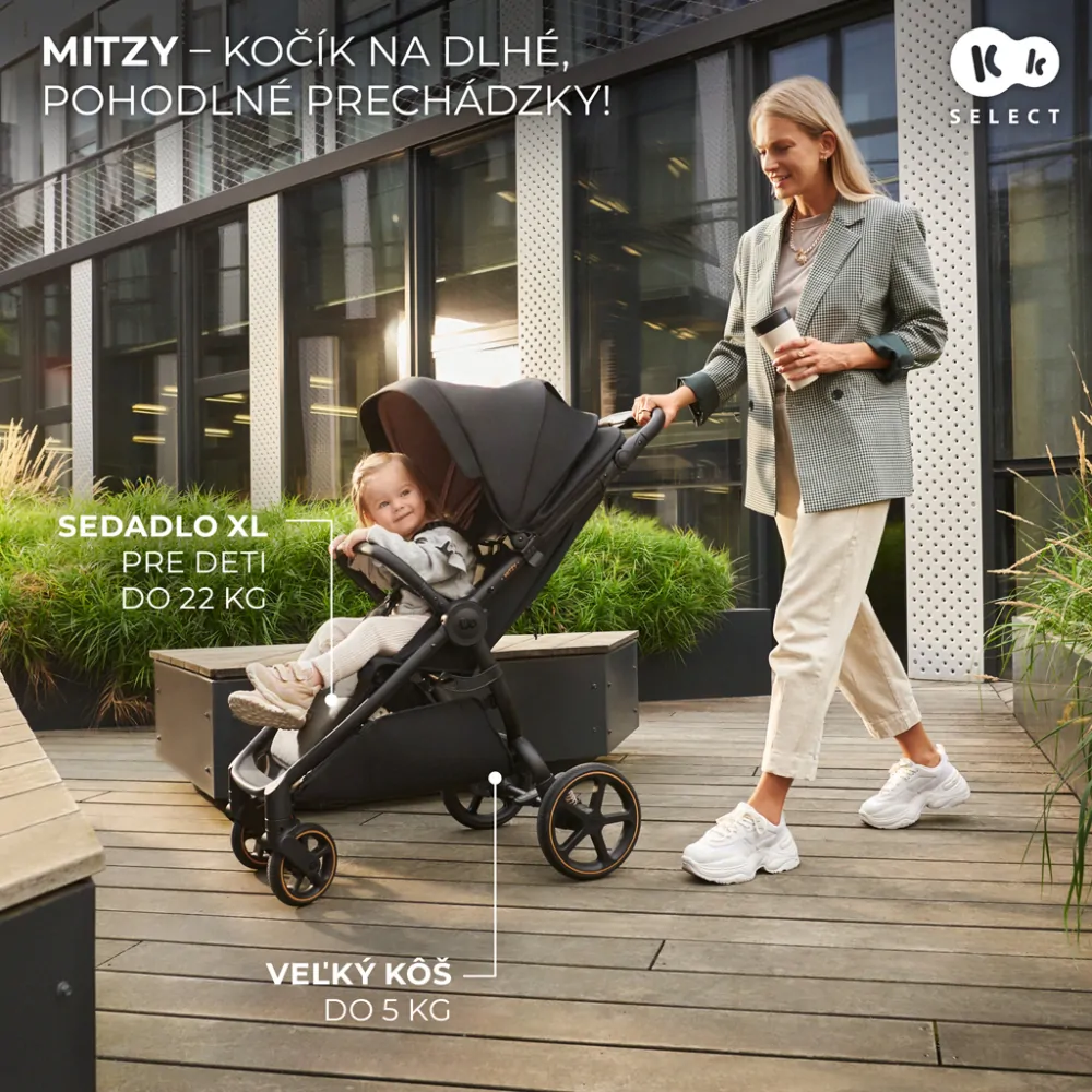 KINDERKRAFT SELECT Kočárek sportovní Mitzy Ink Black