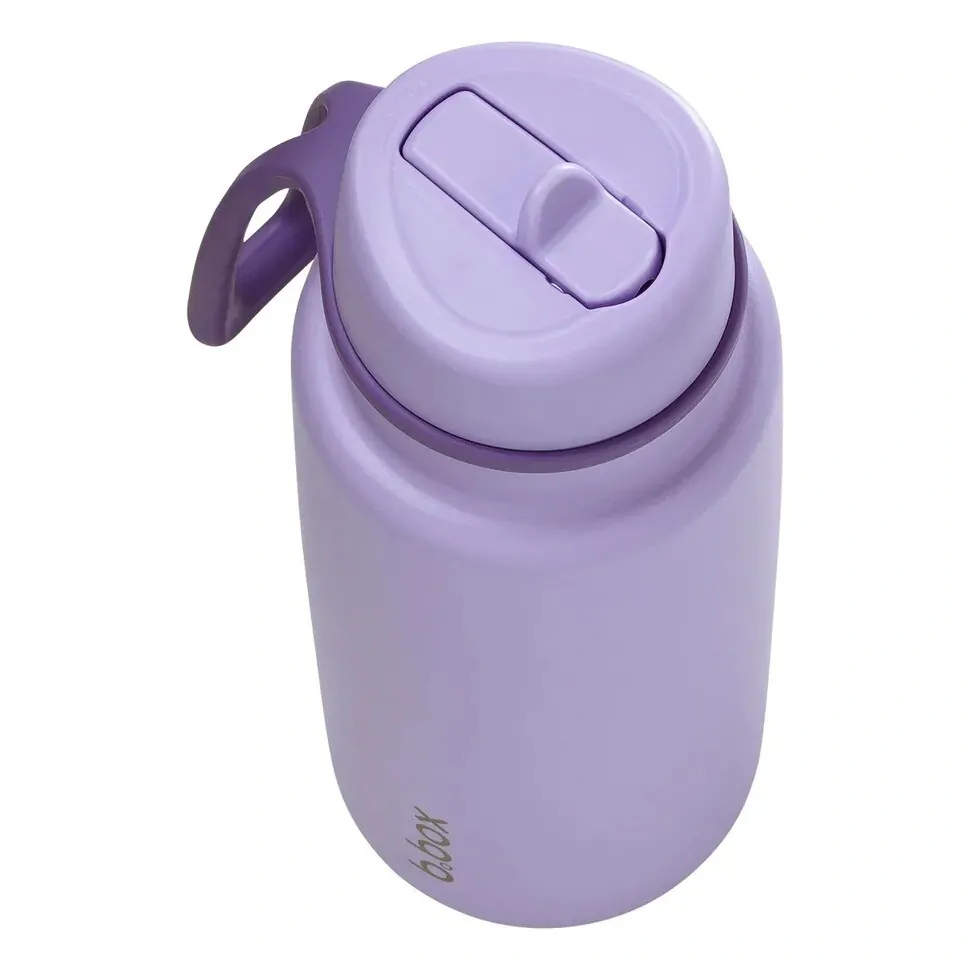 b.box Nerezová termolahev s brčkem 1L - Lilac Love