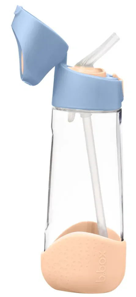 b.box Lahev na pití s brčkem 600 ml - Broskvová