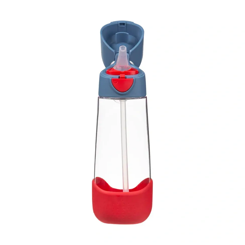 b.box Lahev na pití s brčkem 600 ml - Blue/blaze