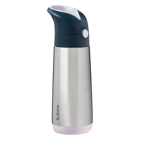 b.box Termoska na pití s brčkem 500 ml Indigo/Růžová