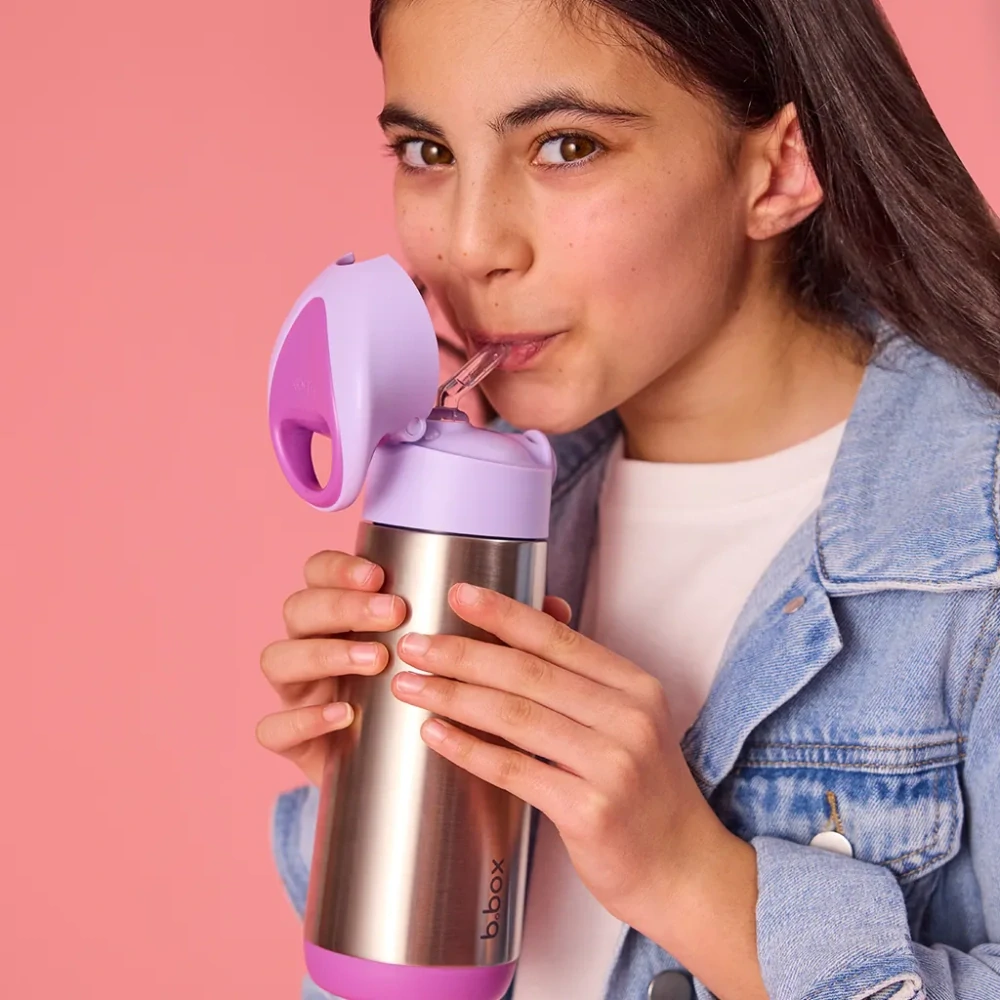 b.box Termoska na pití s brčkem 500 ml Sugar Plum