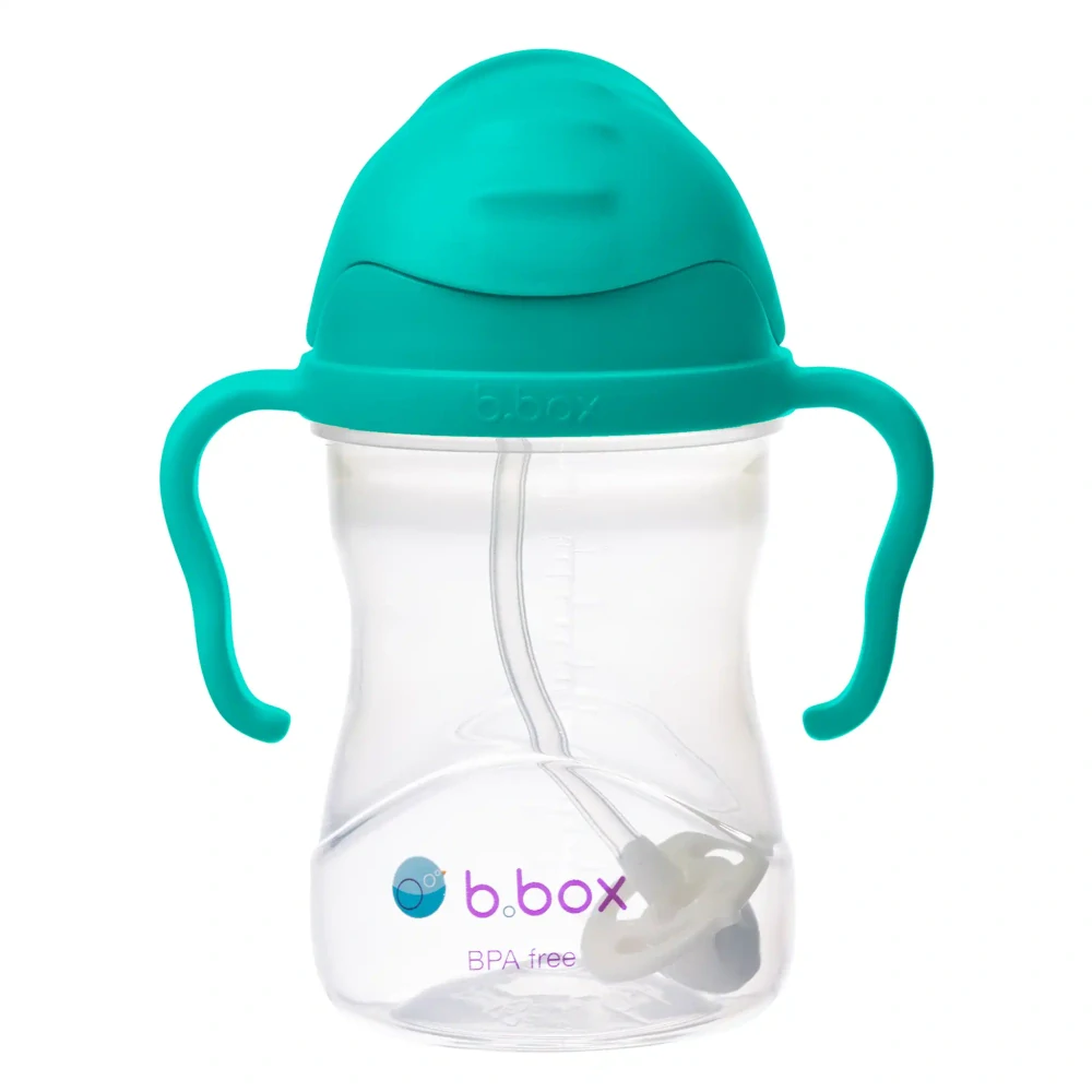 b.box Hrneček s brčkem 240ml Nefritově zelený
