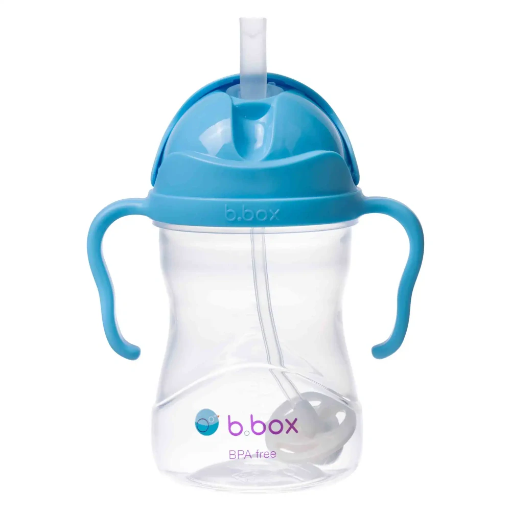 b.box Hrneček s brčkem 240ml Borůvka